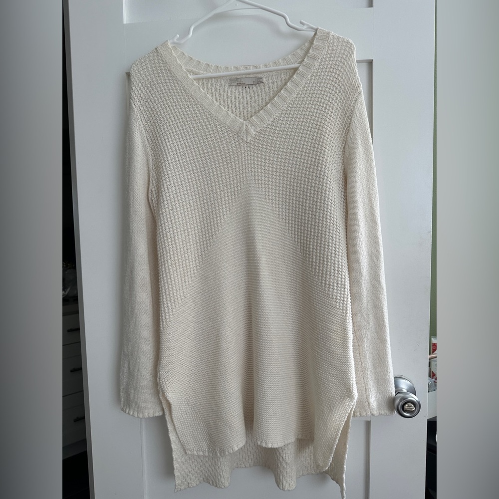 Prana white knit tunic